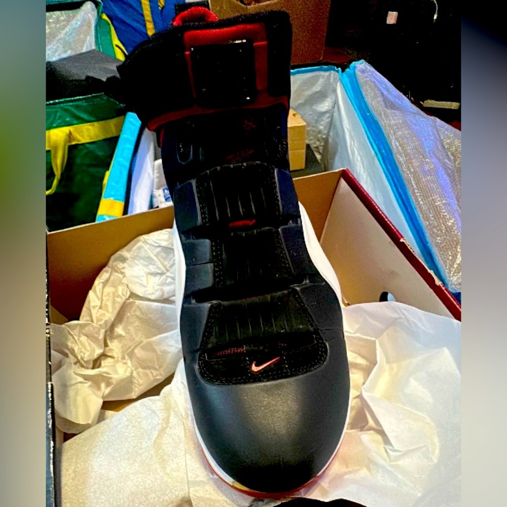 Black and Red High-Top Sneakers